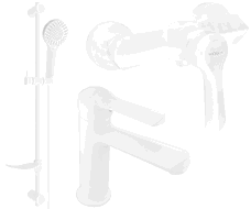 Mexen Sabre DF05 shower set, white - 72104DF05-20