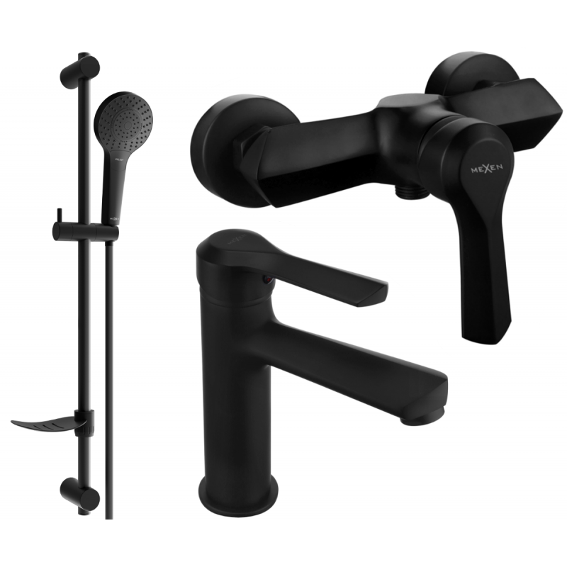 Mexen Sabre DF05 Shower Set, Black - 72104DF05-70