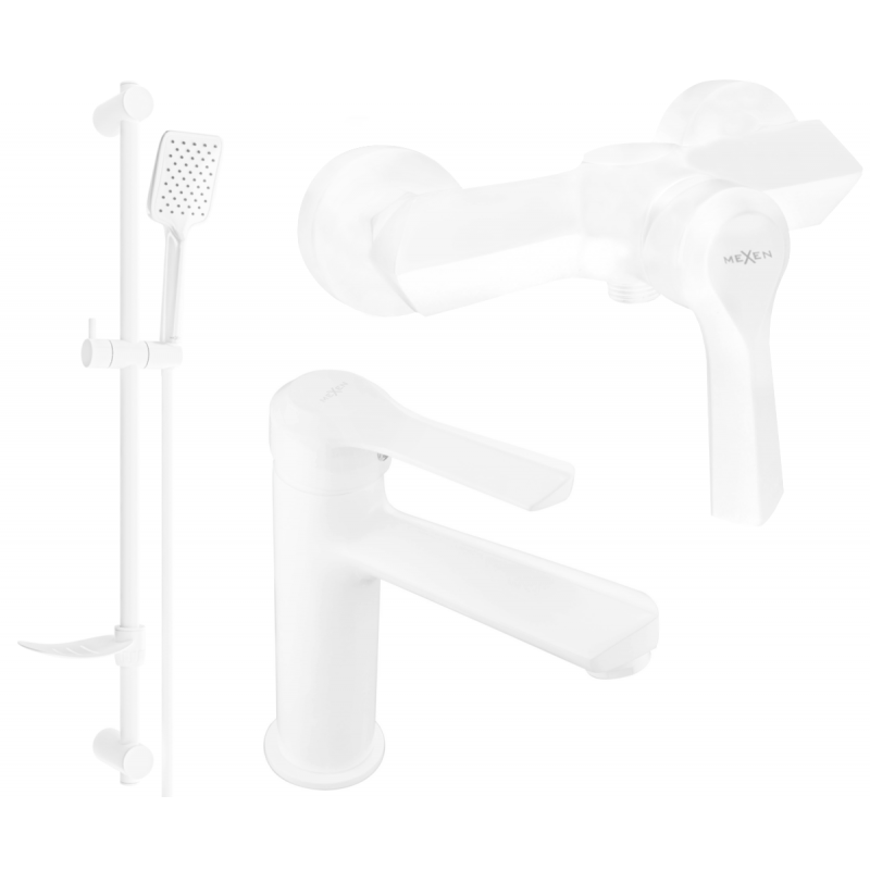 Mexen Sabre DF62 conjunto de ducha, blanco - 72104DF62-20