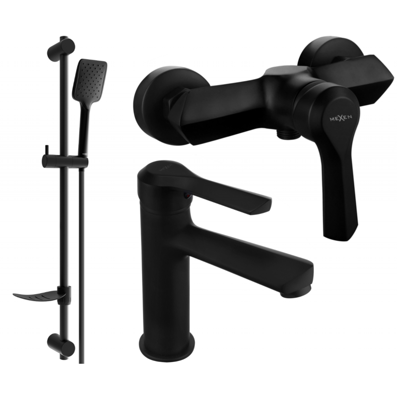 Mexen Sabre DF62 conjunto de chuveiro, preto - 72104DF62-70