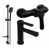 Mexen Sabre DF62 shower set, black - 72104DF62-70