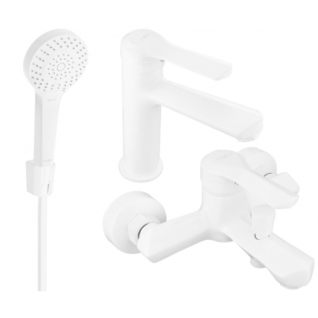 Mexen Sabre R05 bath set, white - 72103R05-20