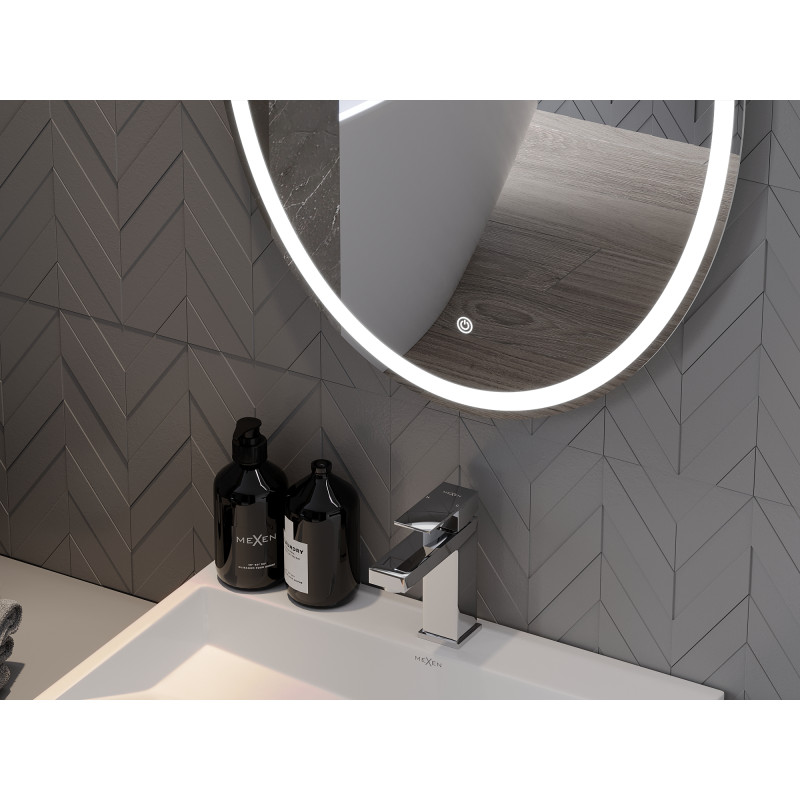 Mexen Elz lustro łazienkowe podświetlane 50 x 70 cm, LED 6000K, antypara - 9802-050-070-611-00
