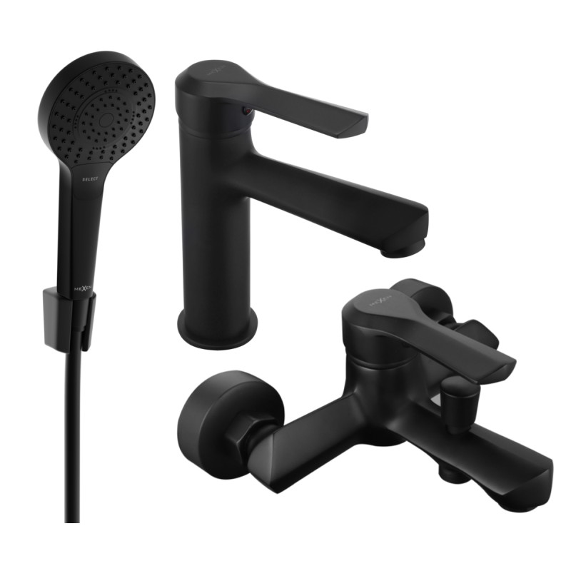 Mexen Sabre R05 bathtub set, black - 72103R05-70