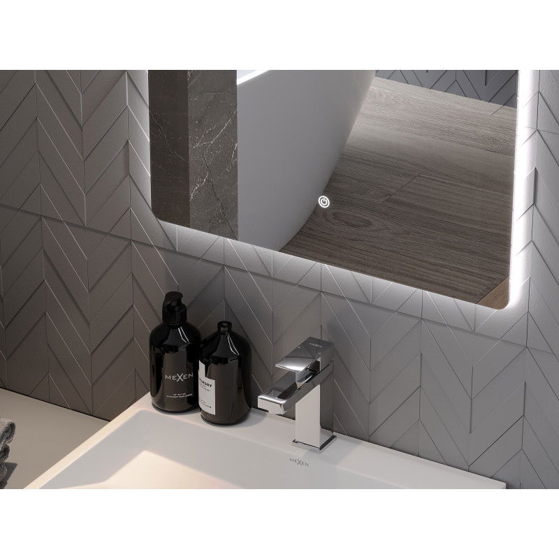 Mexen Sun miroir de salle de bains rétroéclairé 80 x 60 cm, LED 6000K, anti-buée - 9807-080-060-611-00