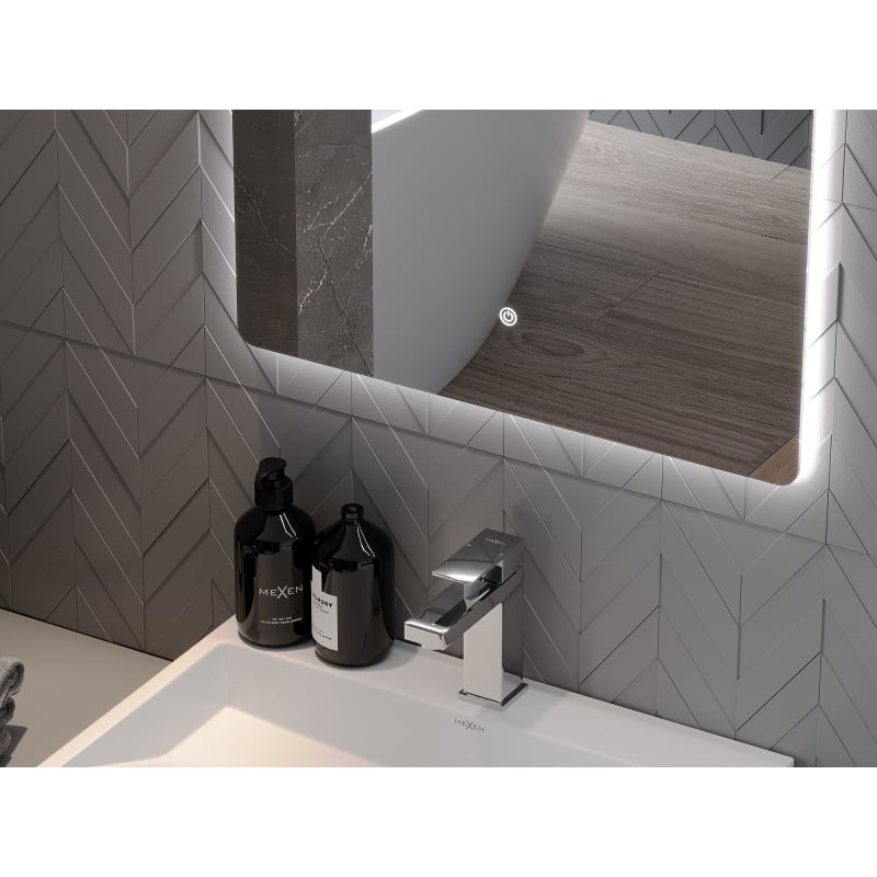 Mexen Sun valgustusega vannitoa peegel 80 x 60 cm, LED 6000K, udutõrjevastane - 9807-080-060-611-00