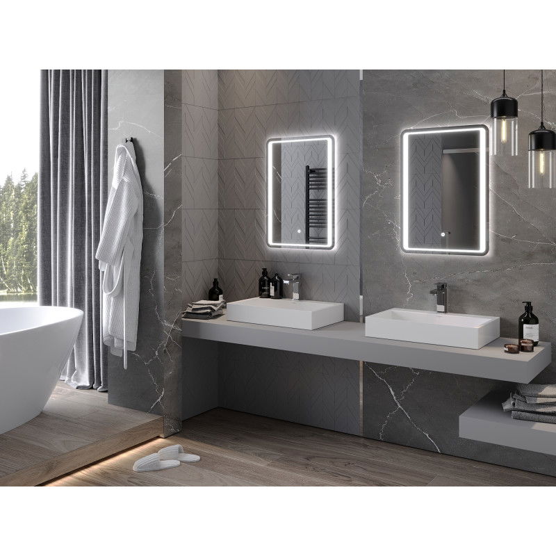 Mexen Zusa illuminated bathroom mirror 50 x 70 cm, LED 6000K, anti-fog - 9808-050-070-611-00