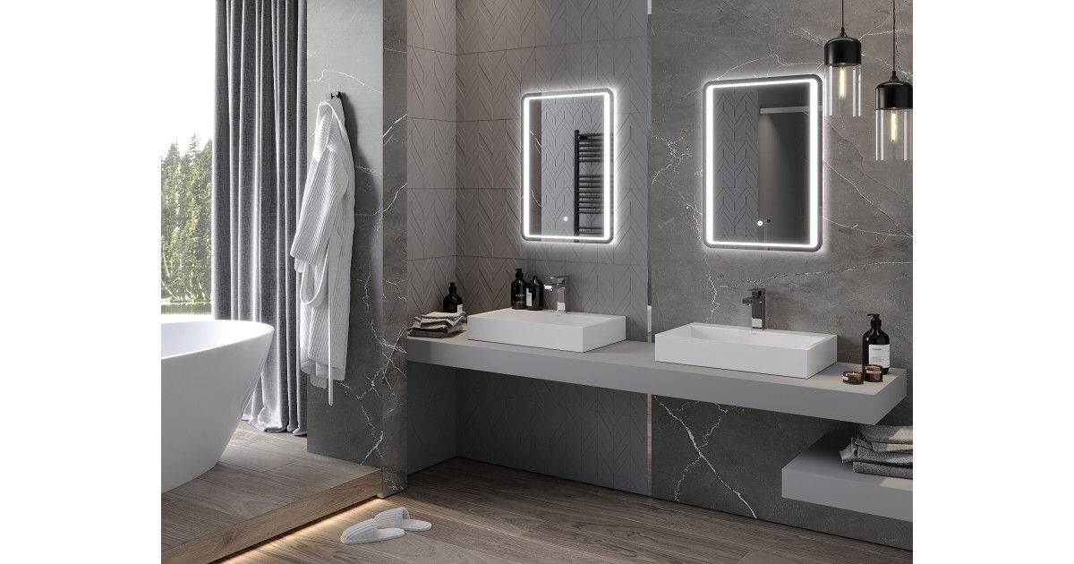 【送料関税無料】 lustro Zusa Mexen łazienkowe LED cm, 70 x 50 podświetlane その他