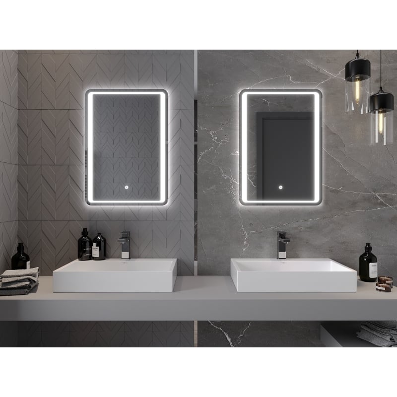 Mexen Zusa espejo de baño iluminado 50 x 70 cm, LED 6000K, antivaho - 9808-050-070-611-00