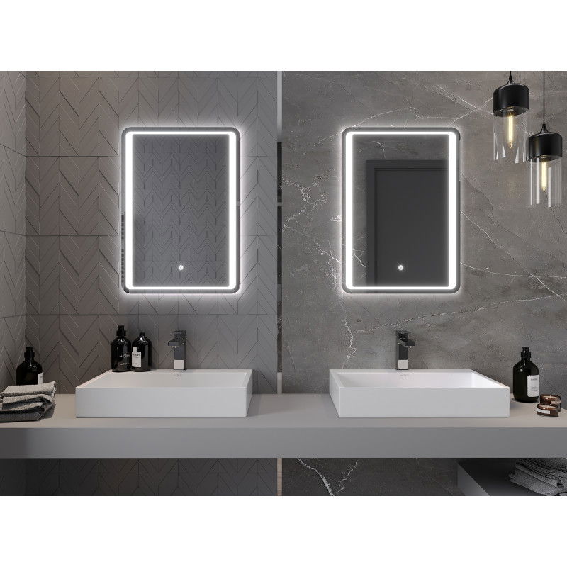 Mexen Zusa illuminated bathroom mirror 50 x 70 cm, LED 6000K, anti-fog - 9808-050-070-611-00