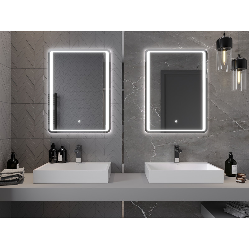 Mexen Zusa lustro łazienkowe podświetlane 60 x 80 cm, LED 6000K, antypara - 9808-060-080-611-00