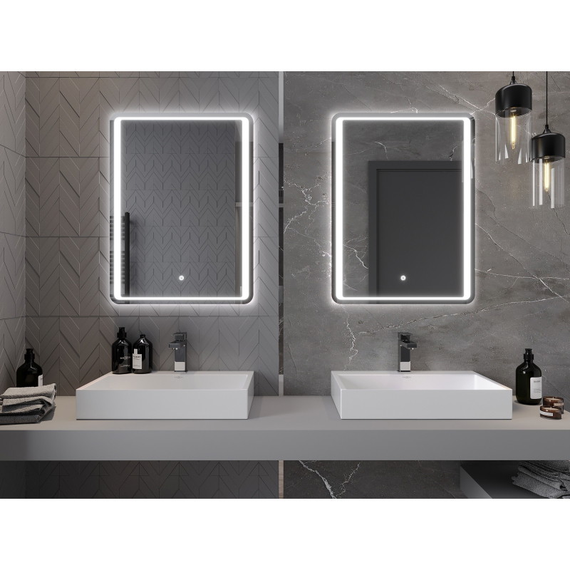 Mexen Zusa miroir de salle de bain rétro-éclairé 60 x 80 cm, LED 6000K, anti-buée - 9808-060-080-611-00