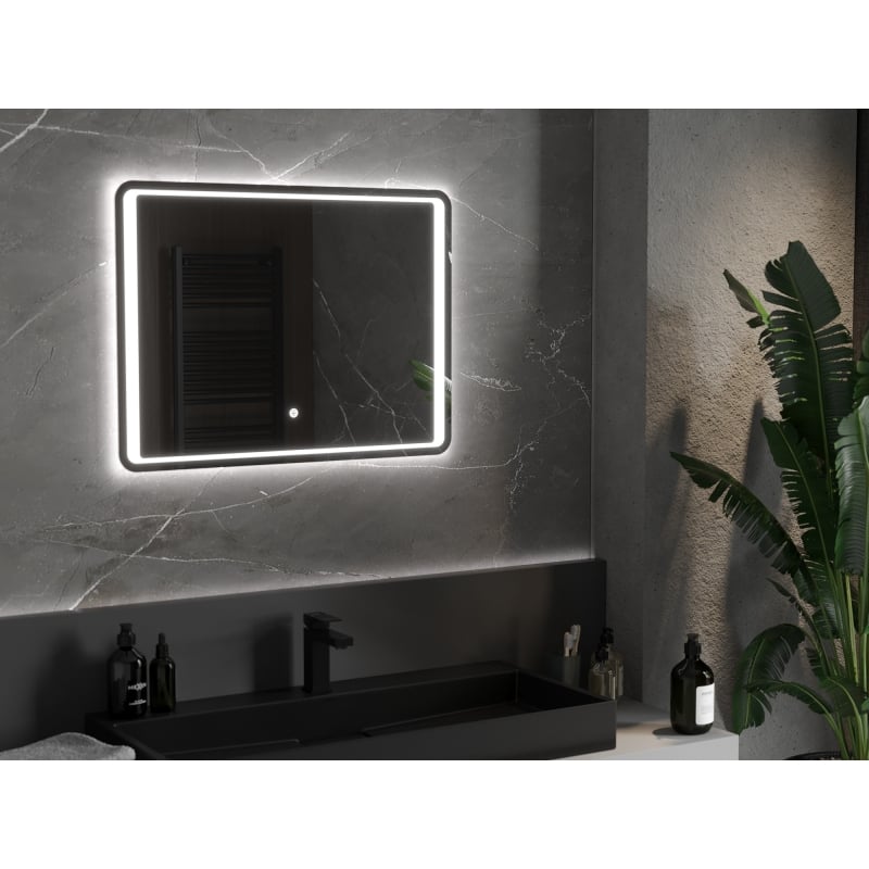 Mexen Zusa beleuchteter Badezimmer Spiegel 80 x 60 cm, LED 6000K, Antibeschlag - 9808-080-060-611-00