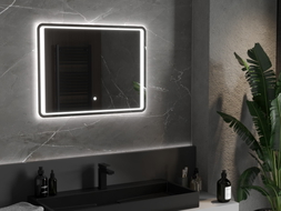 Mexen Zusa osvijetljeno kupaonsko ogledalo 80 x 60 cm, LED 6000K, protiv zamagljivanja - 9808-080-060-611-00