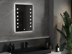 Mexen Ner miroir de salle de bain éclairé 50 x 70 cm, LED 6000K, anti-buée - 9809-050-070-611-00