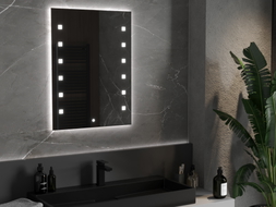Mexen Ner osvijetljeno kupaonsko ogledalo 60 x 80 cm, LED 6000K, protiv zamagljivanja - 9809-060-080-611-00