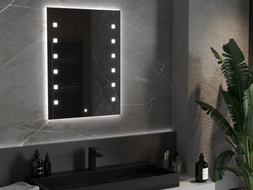 Mexen Ner valgustusega vannitoapeegel 60 x 80 cm, LED 6000K, udutõrjega - 9809-060-080-611-00