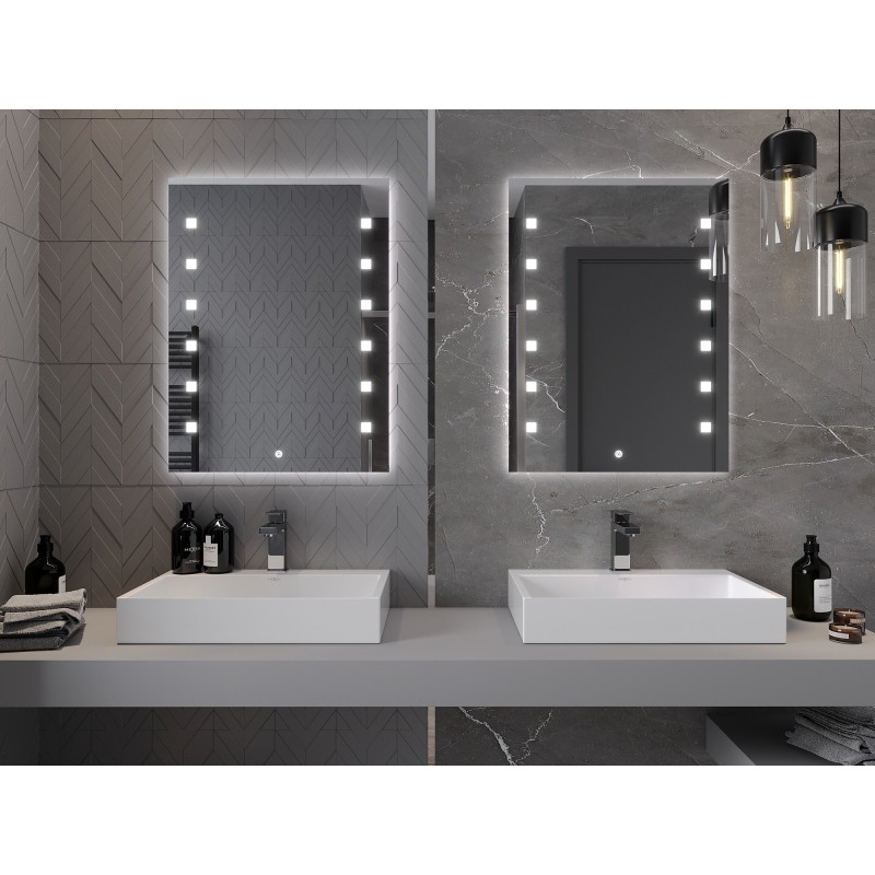 Mexen Ner verlichte badkamerspiegel 60 x 80 cm, LED 6000K, anti-condens - 9809-060-080-611-00