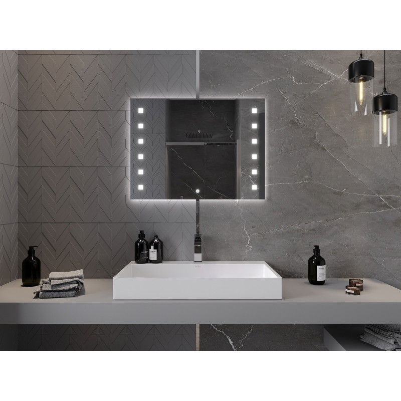 Mexen Ner badkamerspiegel verlicht 80 x 60 cm, LED 6000K, anti-condens - 9809-080-060-611-00