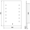 Mexen Ner miroir de salle de bain éclairé 50 x 70 cm, LED 6000K, anti-buée - 9809-050-070-611-00