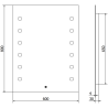 Mexen Ner beleuchteter Badezimmerspiegel 60 x 80 cm, LED 6000K, Antibeschlag - 9809-060-080-611-00