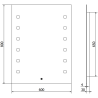 Mexen Ner verlichte badkamerspiegel 60 x 80 cm, LED 6000K, anti-condens - 9809-060-080-611-00