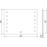 Mexen Ner lustro łazienkowe podświetlane 80 x 60 cm, LED 6000K, antypara - 9809-080-060-611-00