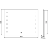 Mexen Ner miroir de salle de bain rétroéclairé 80 x 60 cm, LED 6000K, antibuée - 9809-080-060-611-00