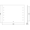 Mexen Ner miroir de salle de bains éclairé 100 x 80 cm, LED 6000K, antibuée - 9809-100-080-611-00
