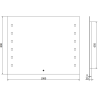 Mexen Ner verlicht spiegel voor de badkamer 100 x 80 cm, LED 6000K, anti-condens - 9809-100-080-611-00