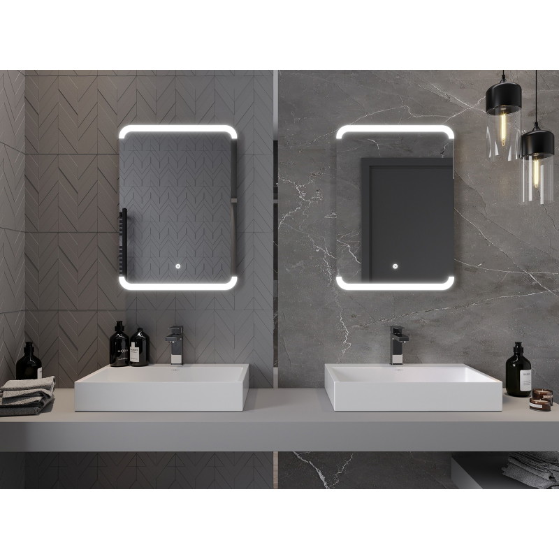 Mexen Nida verlicht badkamer spiegel 50 x 70 cm, LED 6000K, anti-condens - 9806-050-070-611-00