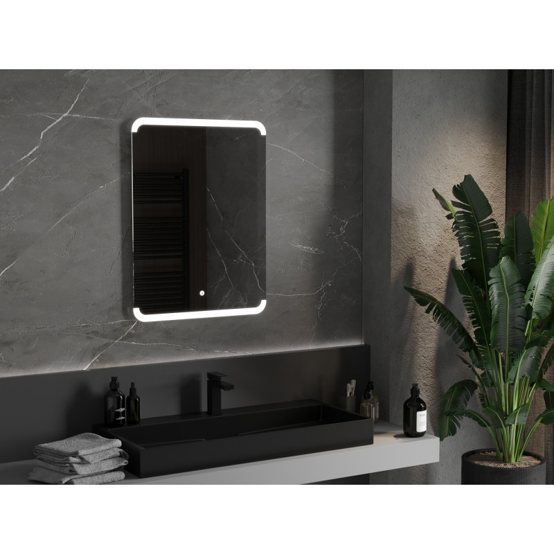 Mexen Nida lustro łazienkowe podświetlane 60 x 80 cm, LED 6000K, antypara - 9806-060-080-611-00