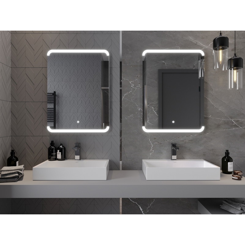 Mexen Nida espejo de baño iluminado 60 x 80 cm, LED 6000K, anti-vaho - 9806-060-080-611-00