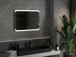Mexen Nida beleuchteter Badezimmerspiegel 80 x 60 cm, LED 6000K, Antibeschlag - 9806-080-060-611-00
