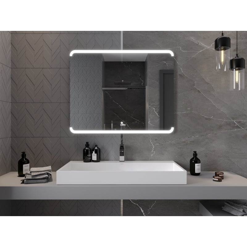 Mexen Nida lustro łazienkowe podświetlane 100 x 80 cm, LED 6000K, antypara - 9806-100-080-611-00