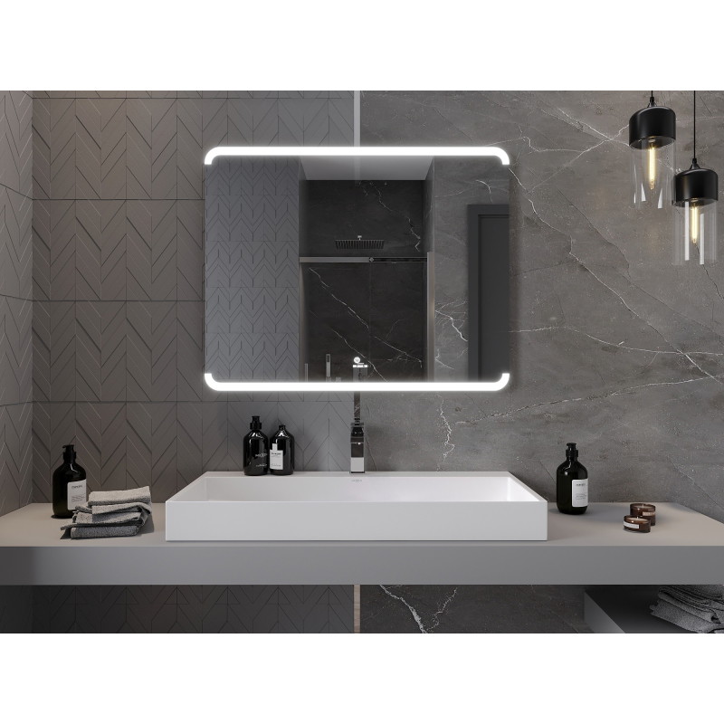 Mexen Nida verlichte badkamerspiegel 100 x 80 cm, LED 6000K, anti-condens - 9806-100-080-611-00
