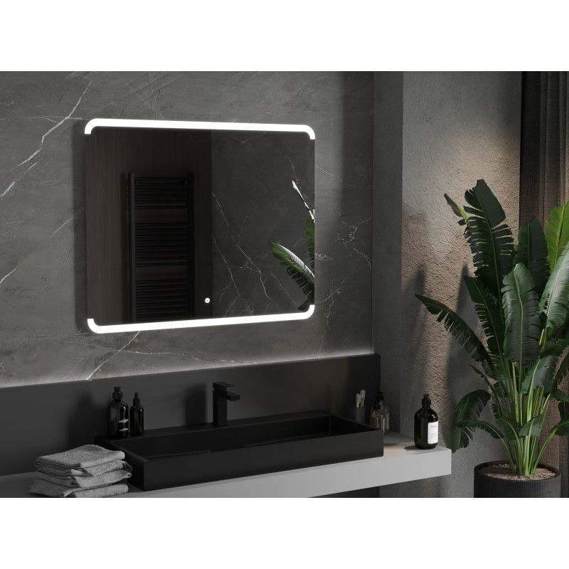 Mexen Nida specchio da bagno retroilluminato 100 x 80 cm, LED 6000K, antiappannamento - 9806-100-080-611-00