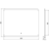 Mexen Nida beleuchteter Badezimmerspiegel 100 x 80 cm, LED 6000K, Antibeschlag - 9806-100-080-611-00