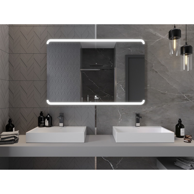 Mexen Nida verlicht badkamer spiegel 120 x 80 cm, LED 6000K, antivries - 9806-120-080-611-00