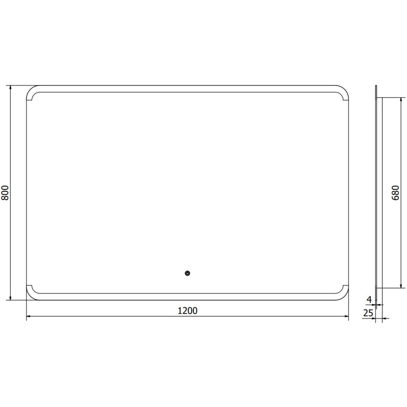 Mexen Nida espejo de baño iluminado 120 x 80 cm, LED 6000K, antivaho - 9806-120-080-611-00