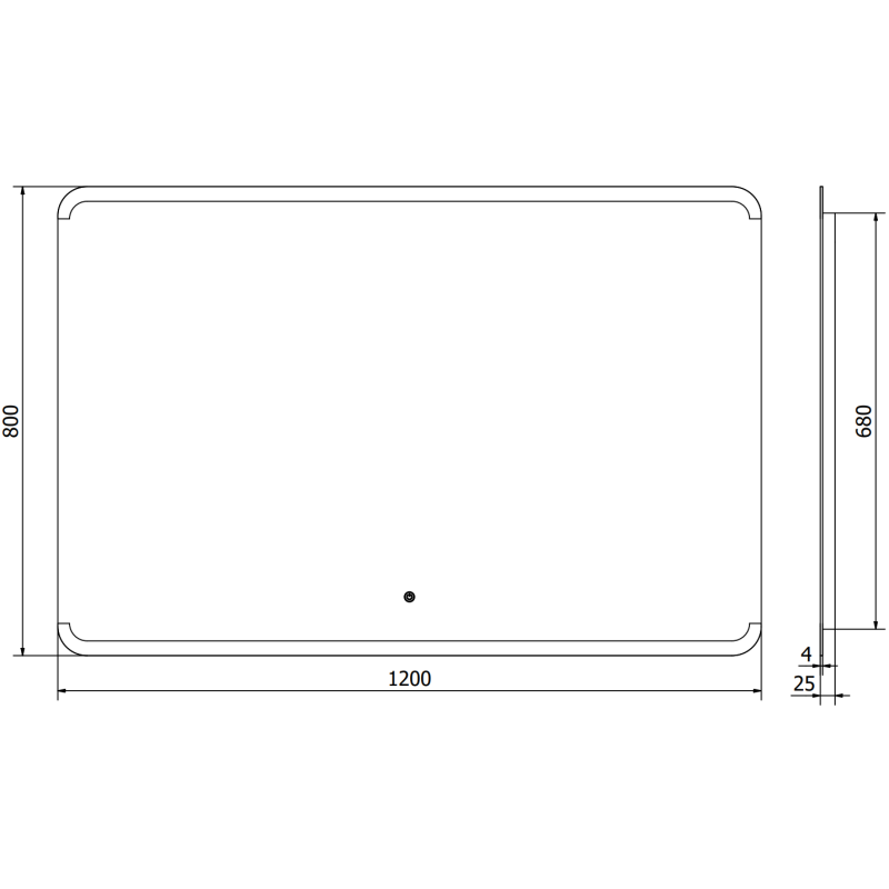 Mexen Nida illuminated bathroom mirror 120 x 80 cm, LED 6000K, anti-fog - 9806-120-080-611-00