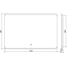 Mexen Nida espejo de baño iluminado 120 x 80 cm, LED 6000K, antivaho - 9806-120-080-611-00