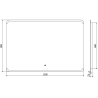 Mexen Nida osvijetljeno kupaonsko ogledalo 120 x 80 cm, LED 6000K, protivmagleno - 9806-120-080-611-00