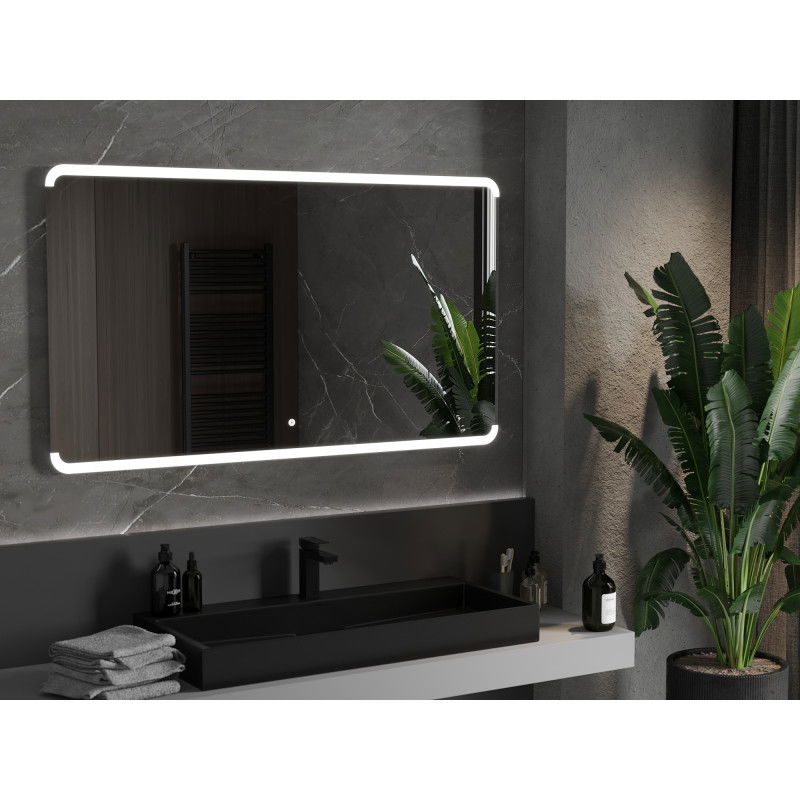 Mexen Nida osvetljeno kopalniško ogledalo 140 x 80 cm, LED 6000K, proti megli - 9806-140-080-611-00