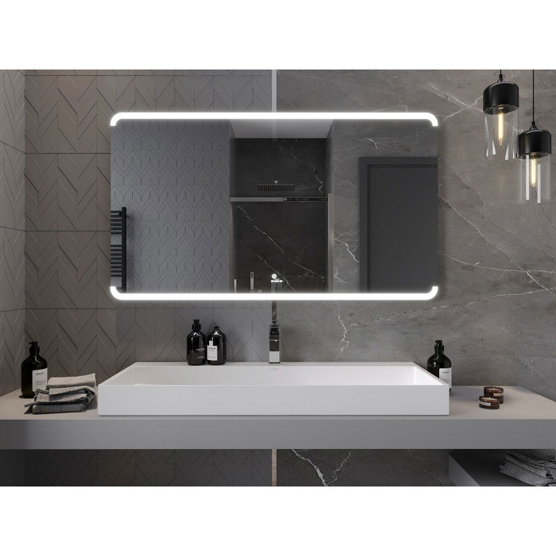 Mexen Nida miroir de salle de bain éclairé 140 x 80 cm, LED 6000K, anti-buée - 9806-140-080-611-00