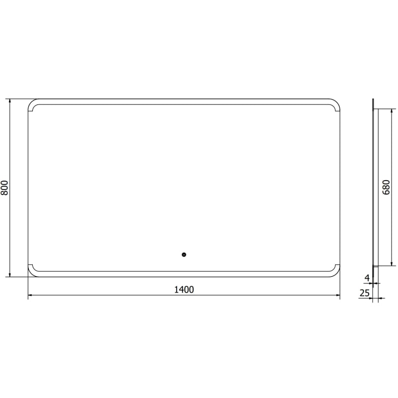 Mexen Nida valgustatud vannitoa peegel 140 x 80 cm, LED 6000K, antifog - 9806-140-080-611-00