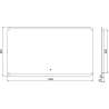 Mexen Nida espejo de baño iluminado 140 x 80 cm, LED 6000K, antivaho - 9806-140-080-611-00