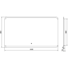 Mexen Nida osvetljeno kopalniško ogledalo 140 x 80 cm, LED 6000K, proti megli - 9806-140-080-611-00