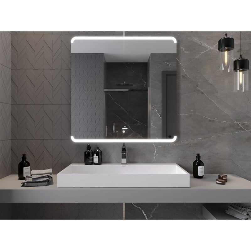 Mexen Nida valaistu kylpyhuoneen peili 100 x 100 cm, LED 6000K, huurteenesto - 9806-100-100-611-00