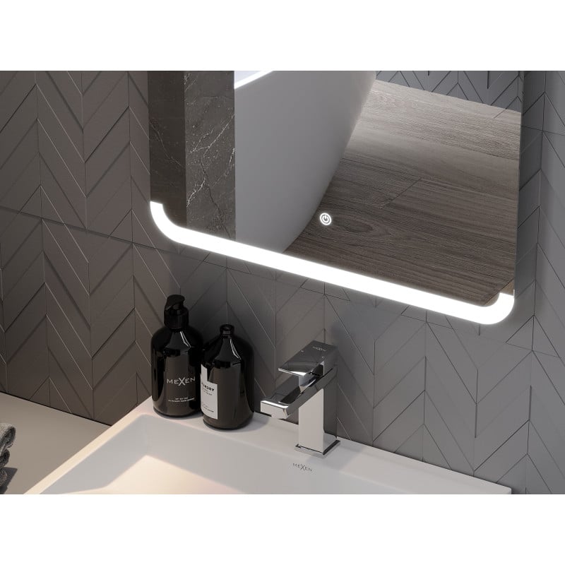 Mexen Nida lustro łazienkowe podświetlane 100 x 100 cm, LED 6000K, antypara - 9806-100-100-611-00